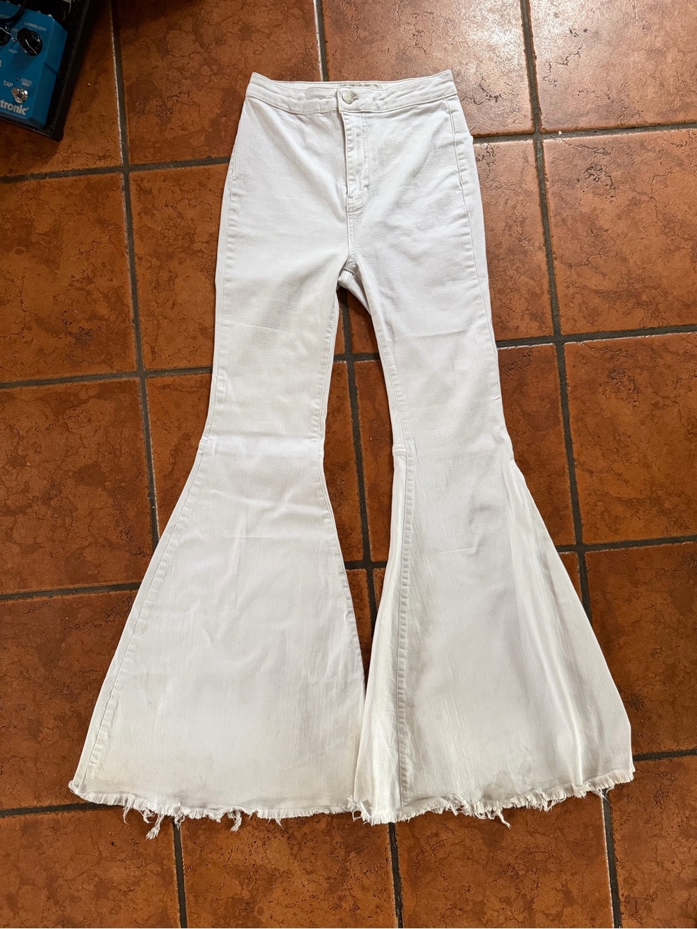White Free People High-Waist Flared Jeans - Women's